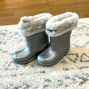Stride Rite 360 silver rain boots size 11M little kids